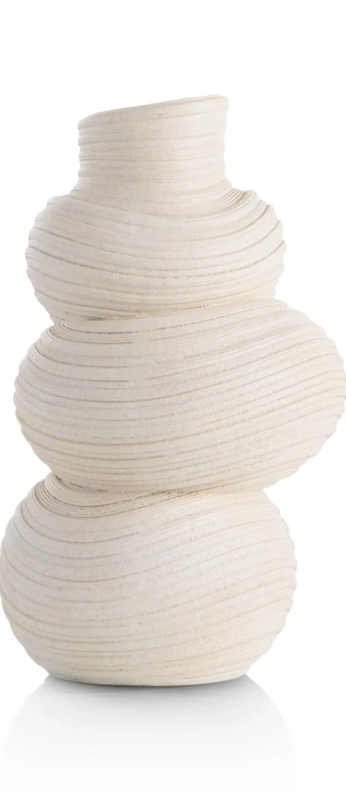 XOOON Juul vaas H36,6cm in de kleur Crème - COCOmaison