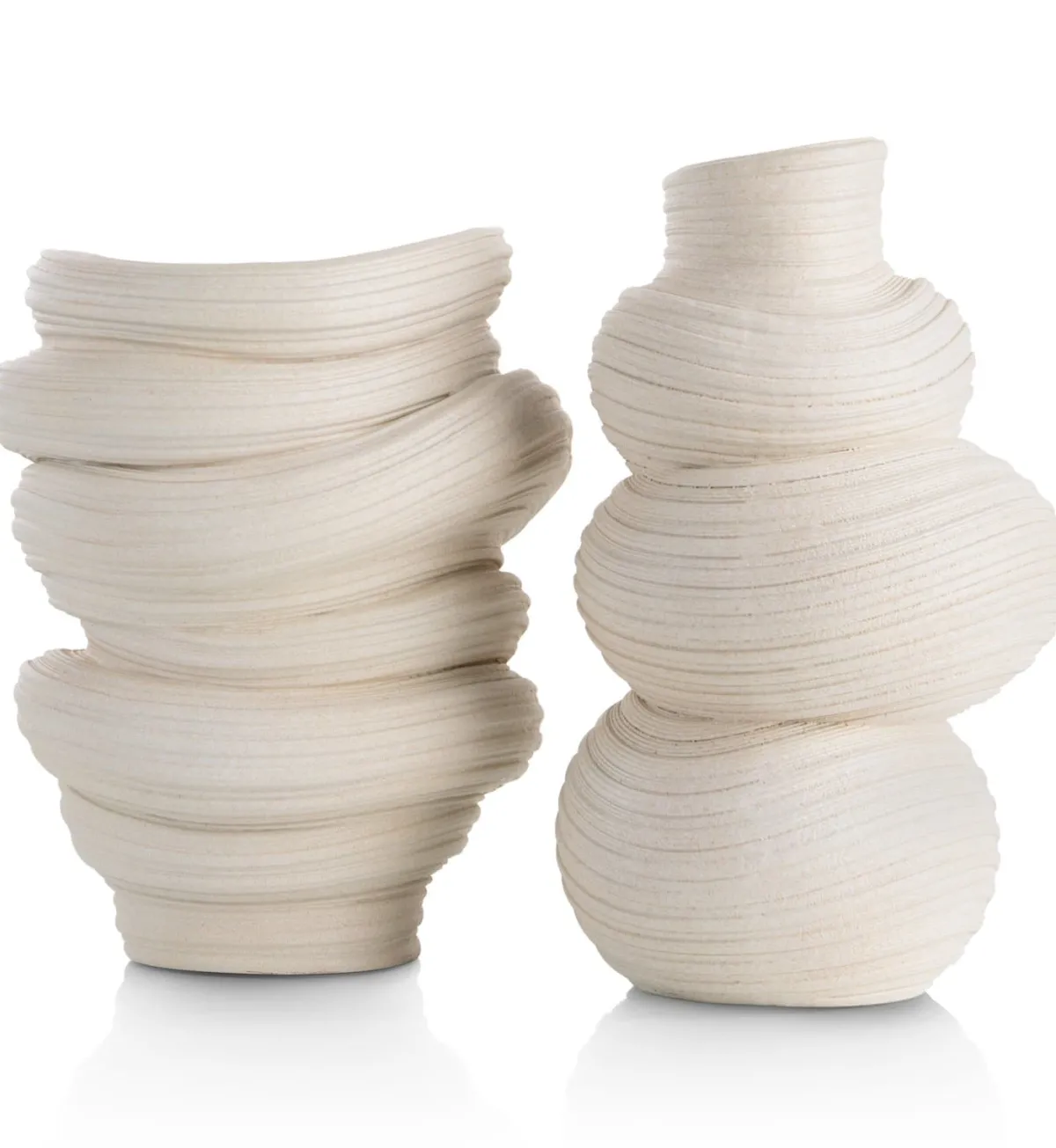 XOOON Juul vaas H36,6cm in de kleur Crème - COCOmaison