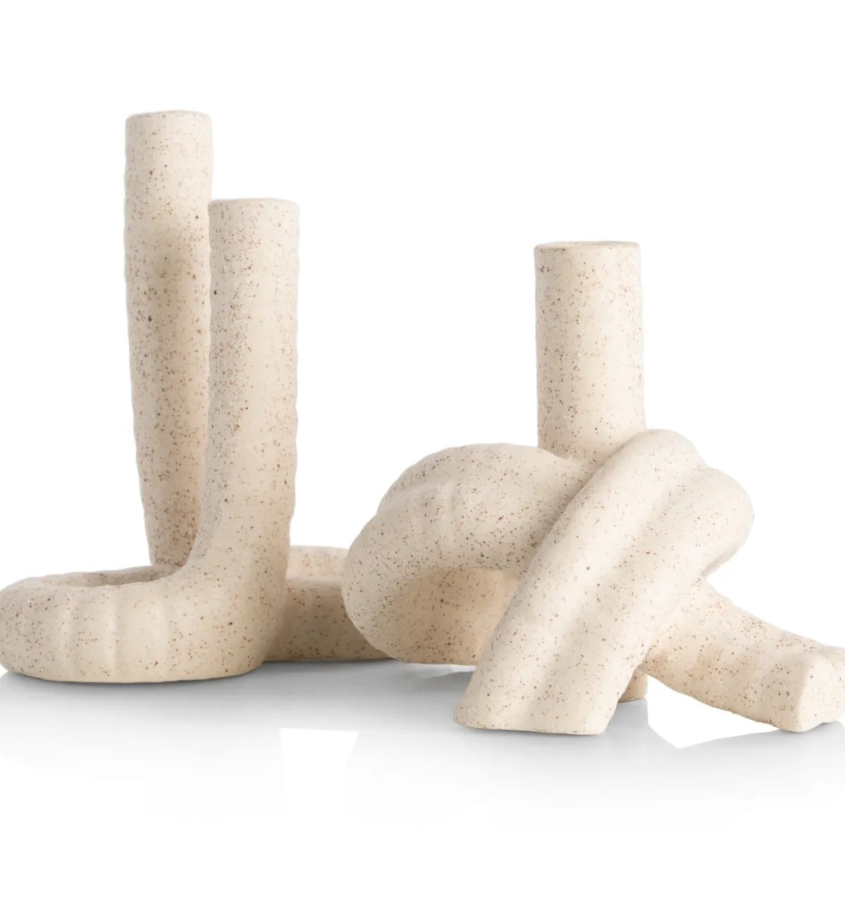 Discount XOOON Kiki vaas H13,5cm in de kleur Beige - COCOmaison