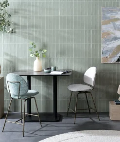 Outlet XOOON Kjel barstoel champagne frame in de kleur Crème - COCOmaison