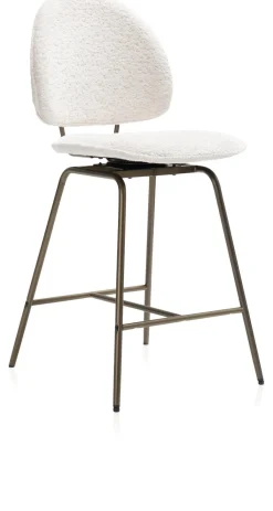 Outlet XOOON Kjel barstoel champagne frame in de kleur Crème - COCOmaison