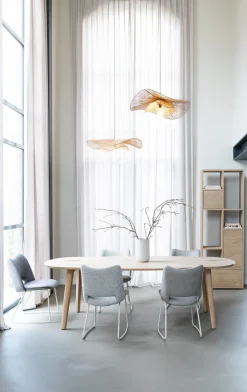 Outlet XOOON KODI eetkamerstoel - frame nebbia - stof Pala - lichtgrijs