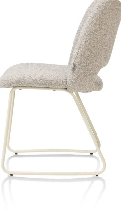 Hot XOOON KODI eetkamerstoel - frame nebbia - stof Brioni - kiezel