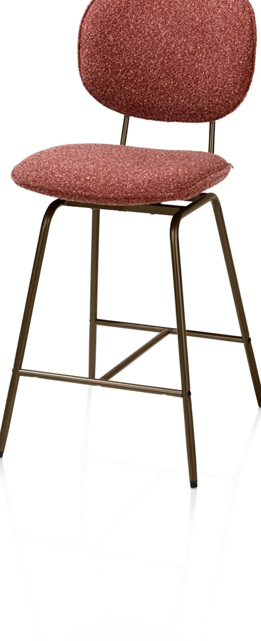 New XOOON Lexi, barstoel - steelbrown - draaibaar - stof Cloudy - koper