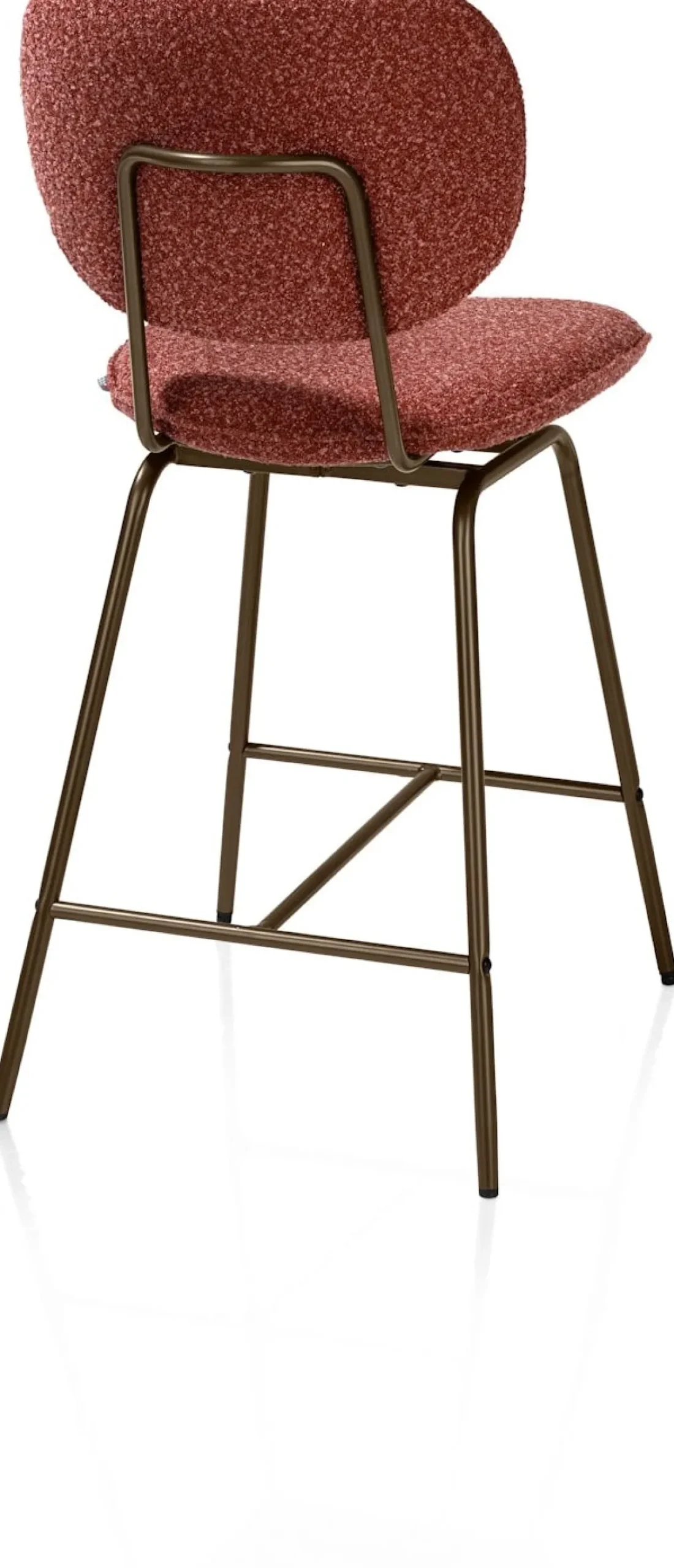 New XOOON Lexi, barstoel - steelbrown - draaibaar - stof Cloudy - koper