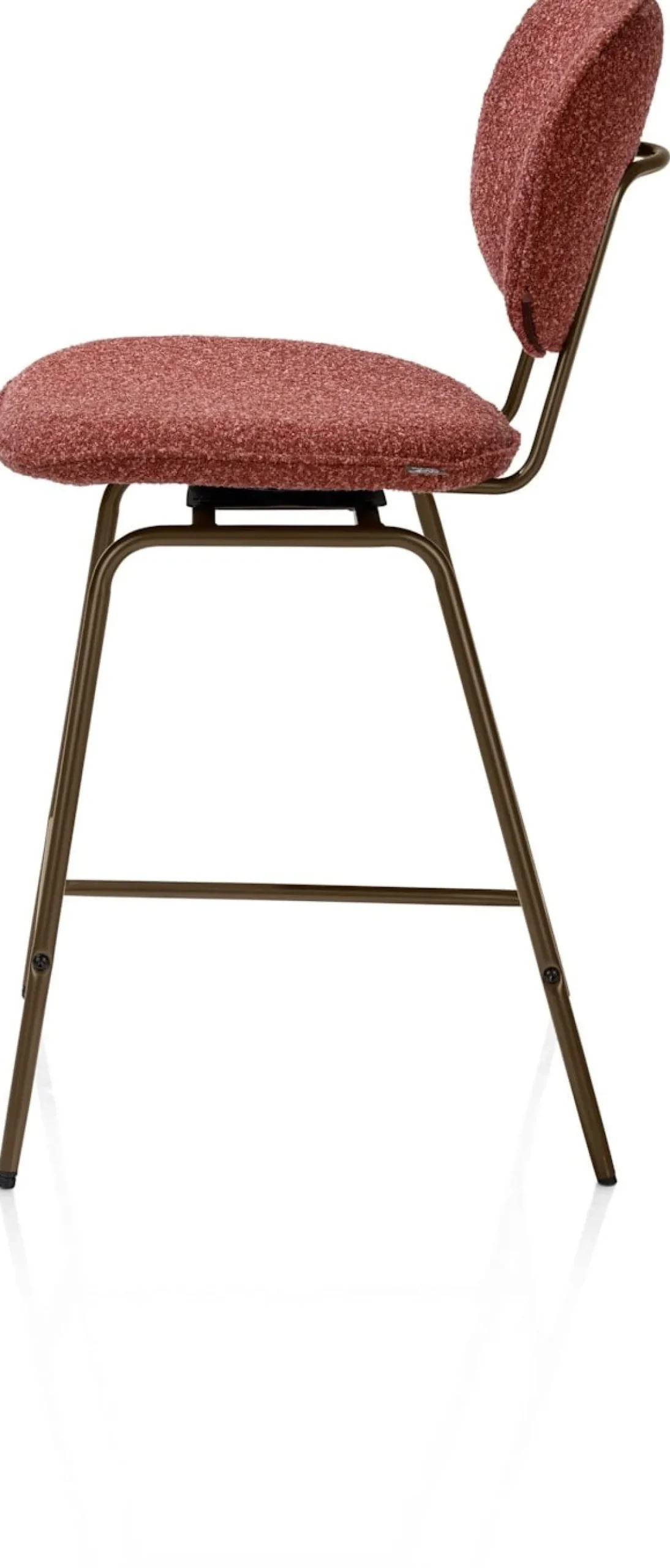 New XOOON Lexi, barstoel - steelbrown - draaibaar - stof Cloudy - koper