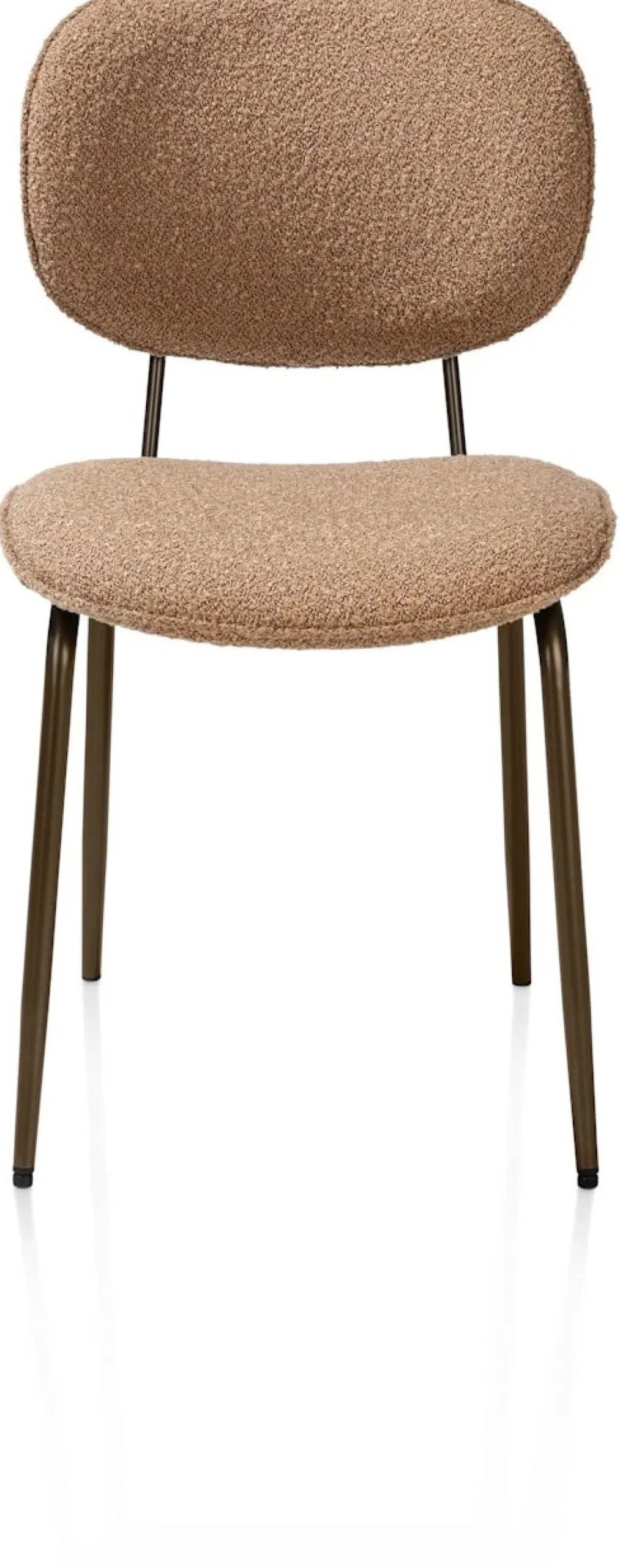 Hot XOOON Lexi, eetkamerstoel - steelbrown - stof Cloudy - Okergeel