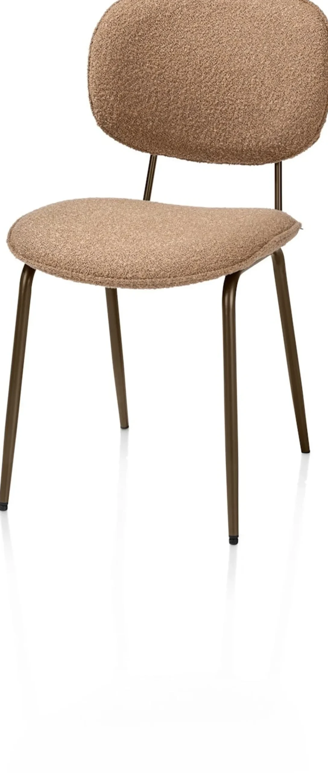 Hot XOOON Lexi, eetkamerstoel - steelbrown - stof Cloudy - Okergeel