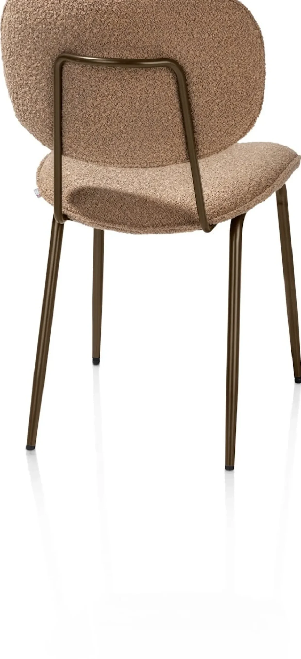 Hot XOOON Lexi, eetkamerstoel - steelbrown - stof Cloudy - Okergeel