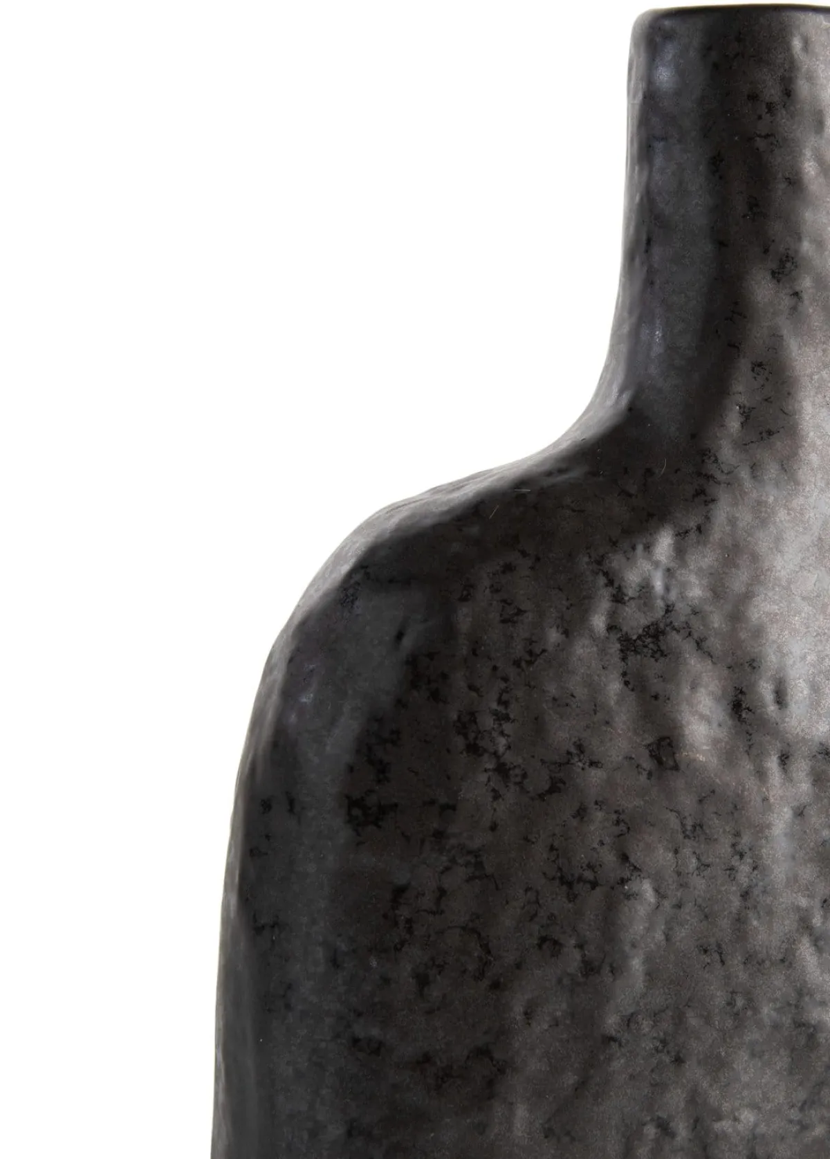 Discount XOOON Lina vaas H21cm in de kleur Zwart - COCOmaison