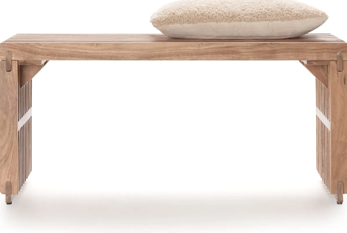 XOOON Lino bankje (96cm) in kleur Naturel van COCOmaison