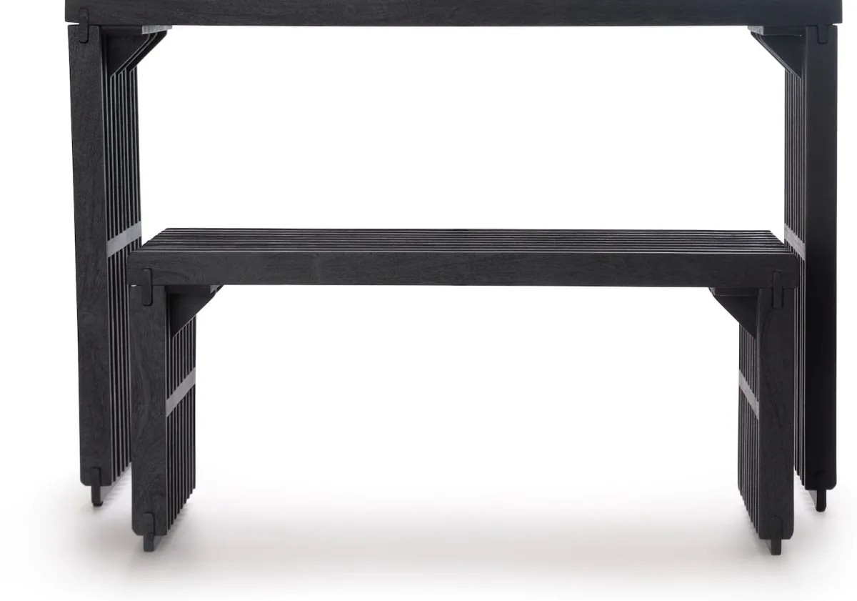 Discount XOOON Lino bankje (96cm) in kleur Zwart van COCOmaison