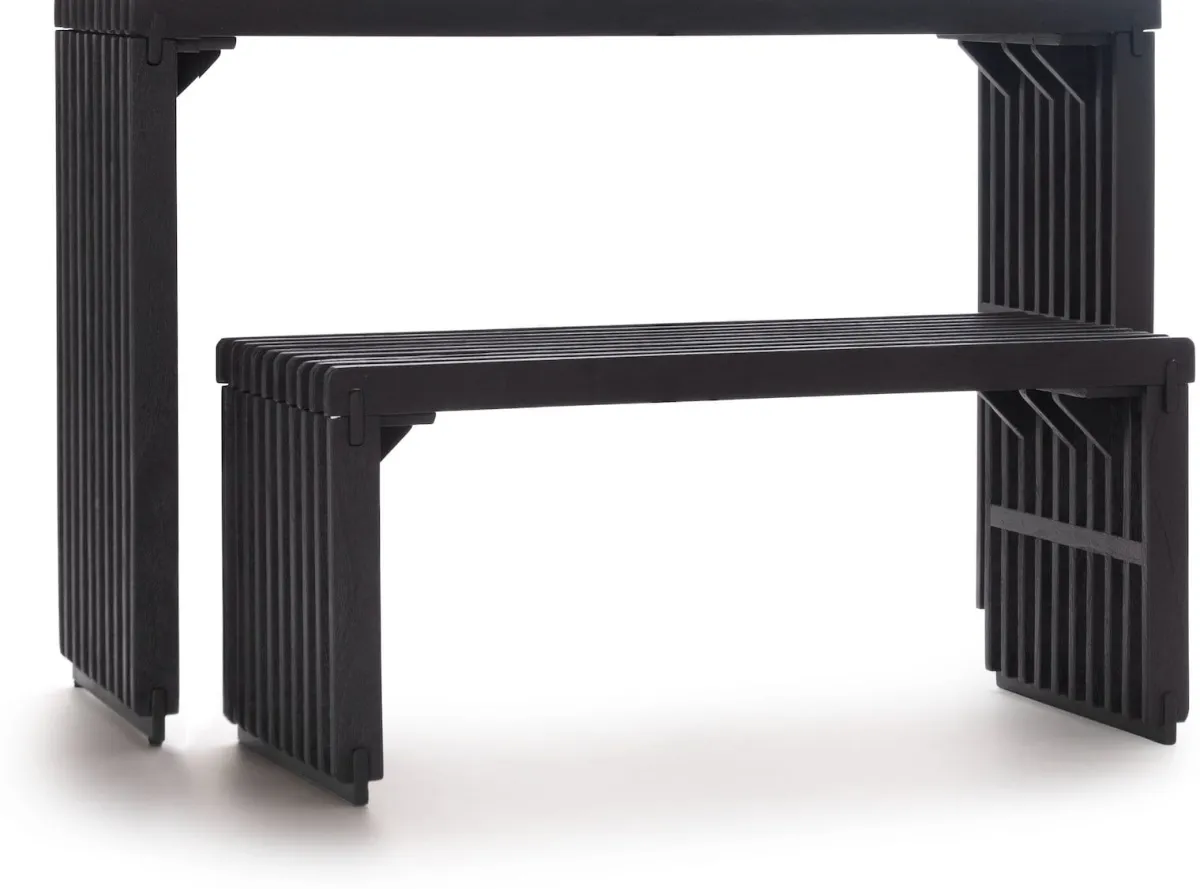 Discount XOOON Lino bankje (96cm) in kleur Zwart van COCOmaison