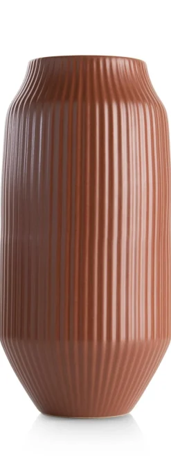 Outlet XOOON Liv vaas H44cm in de kleur Terra Cotta - COCOmaison