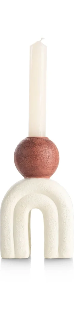 New XOOON Lot kandelaar H15,5cm in de kleur Crème - COCOmaison