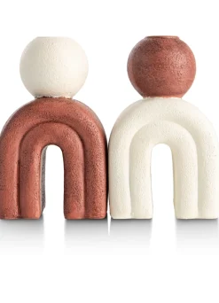 Outlet XOOON Lot kandelaar H15,5cm in de kleur Bruin - COCOmaison