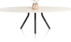 Online XOOON LUND eetkamertafel ovaal 270 x 120 cm. centrale poot lang -