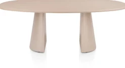 New XOOON Lund, eetkamertafel ovaal 210 x 120 cm. - stone-skin - cone poot - Desert