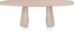 Best XOOON Lund, eetkamertafel ovaal 240 x 120 cm. - stone-skin - cone poot - Desert