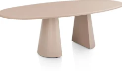 Best XOOON Lund, eetkamertafel ovaal 240 x 120 cm. - stone-skin - cone poot - Desert