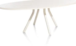 Online XOOON LUND eetkamertafel ovaal (240x120cm) centrale poot lang -