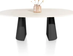 Best XOOON LUND eetkamertafel ovaal 210 x 120 cm. cone poot -