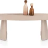 Online XOOON Lund, eetkamertafel ovaal 270 x 120 cm. - stone-skin - cone poot - Desert