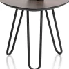 Best XOOON Masura bijzettafel met zwart metalen poot 53,5x52,5cm