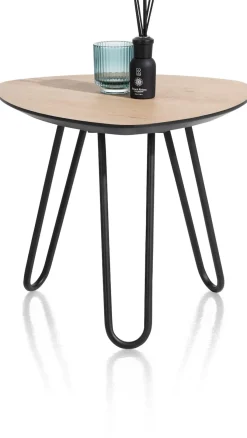 New XOOON Masura bijzettafel met zwart metalen poot 53,5x52,5cm