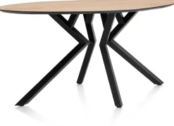 Clearance XOOON Masura ellipsvormige bartafel met zwarte metalen poot 180x100cm