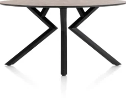 Discount XOOON Masura ellipsvormige bartafel met zwarte metalen poot 180x100cm