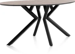 Discount XOOON Masura ellipsvormige bartafel met zwarte metalen poot 180x100cm