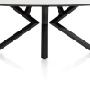 Best XOOON Masura ellipsvormige eettafel met zwarte metalen poot 220x105cm