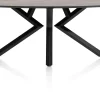 New XOOON Masura ellipsvormige eettafel met zwarte metalen poot 220x105cm