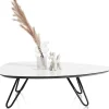 Hot XOOON Masura lage salontafel met zwart metalen poot 110x88cm