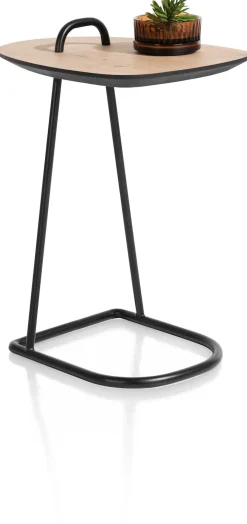 Best XOOON Masura laptoptafel met zwart metalen poot 55x48cm