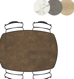 Sale XOOON Masura ovale bartafel met zwarte metalen poot 150x105cm