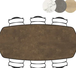 Hot XOOON Masura ovale bartafel met zwarte metalen poot 240x110cm