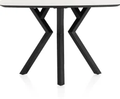 Sale XOOON Masura ovale bartafel met zwarte metalen poot 150x105cm