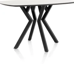 Sale XOOON Masura ovale bartafel met zwarte metalen poot 150x105cm