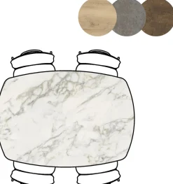 Sale XOOON Masura ovale bartafel met zwarte metalen poot 150x105cm