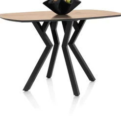 Outlet XOOON Masura ovale bartafel met zwarte metalen poot 150x105cm