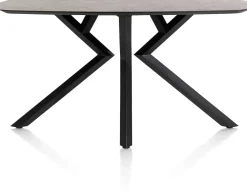 Best XOOON Masura ovale bartafel met zwarte metalen poot 200x105cm