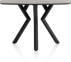 Discount XOOON Masura ovale bartafel met zwarte metalen poot 150x105cm