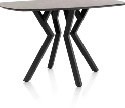 Discount XOOON Masura ovale bartafel met zwarte metalen poot 150x105cm