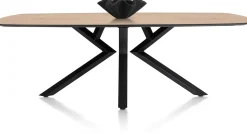 Hot XOOON Masura ovale eettafel met zwarte metalen poot 240x110cm
