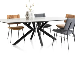 Sale XOOON Masura ovale eettafel met zwarte metalen poot 240x110cm