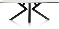 Sale XOOON Masura ovale eettafel met zwarte metalen poot 240x110cm