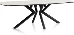 Sale XOOON Masura ovale eettafel met zwarte metalen poot 240x110cm