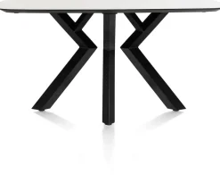 New XOOON Masura ovale eettafel met zwarte metalen poot 150x105cm